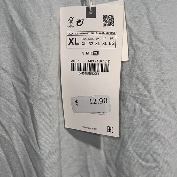Zara blue t shirt NWT‎ - Picture 2 of 3